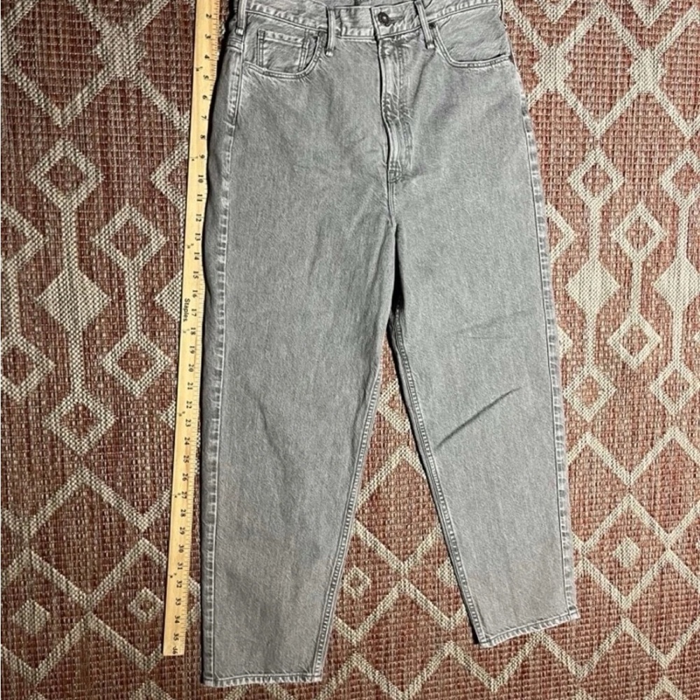 Upper Hights The Fig jeans in gray wash high rise tapered leg made in Japan